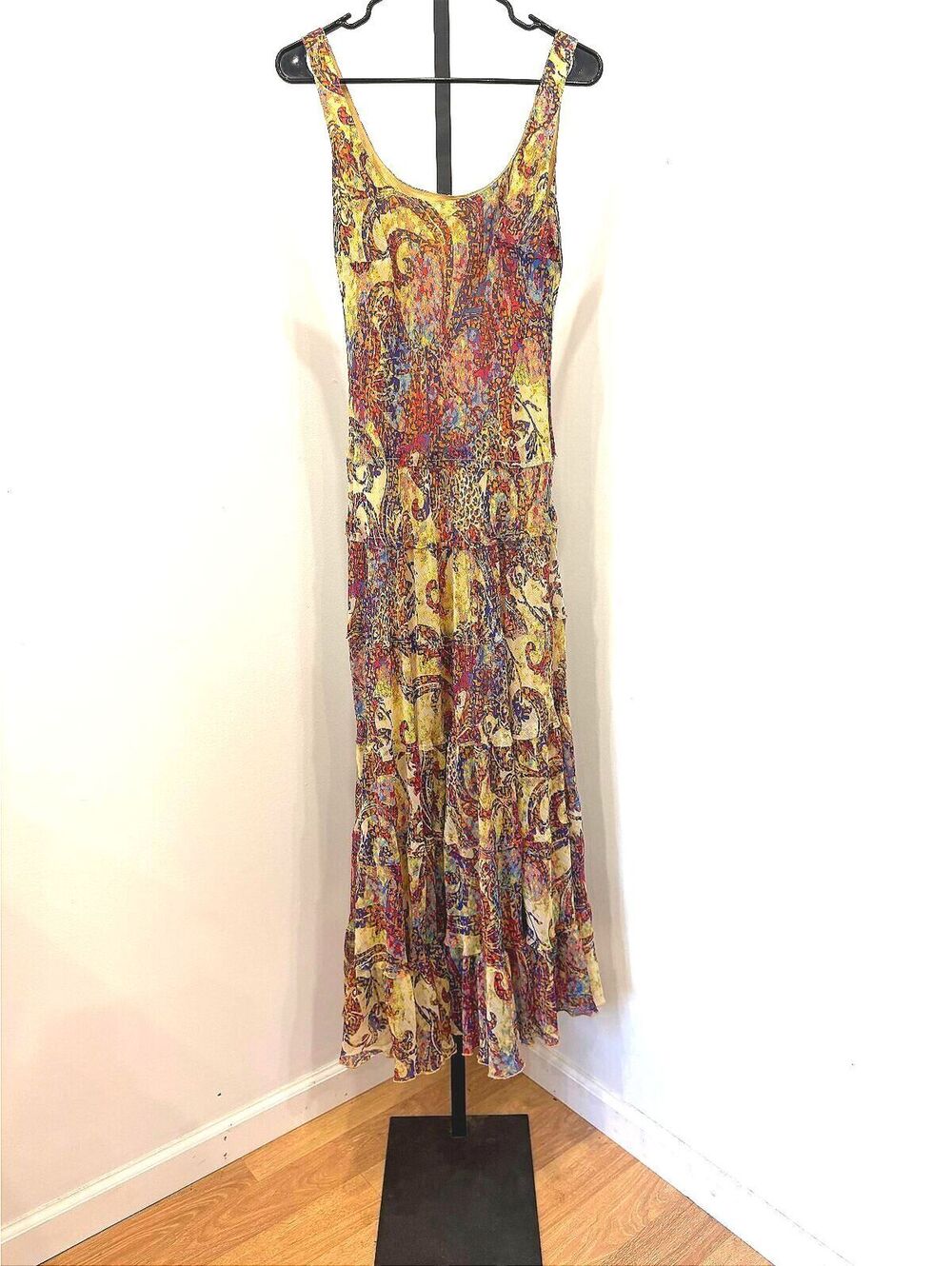 NWT Evan-Picone Women's Sleeveless Maxi Dress Size 12 Multi-Color Pattern